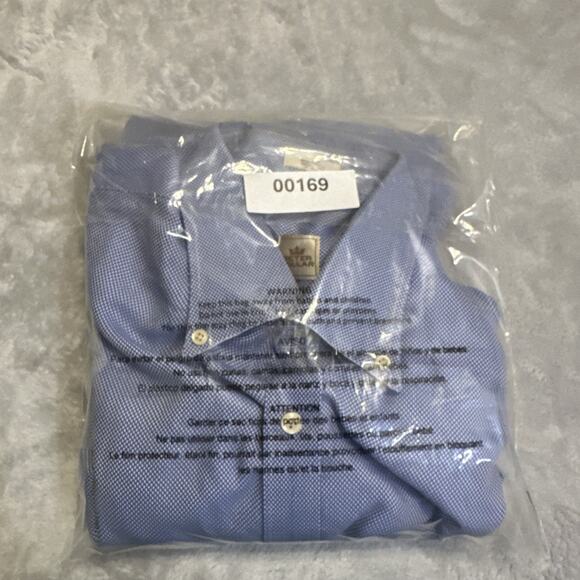 Peter Millar Shirt Mens L Blue Nanoluxe Easy Care Button Down Casual Cotton READ - Picture 12 of 12